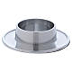Candle holder plate in silver-plated brass 7 cm s1