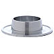 Candle holder plate in silver-plated brass 7 cm s2
