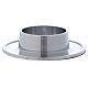 Simple candle holder plate in silver-plated brass 2 3/4 in s2
