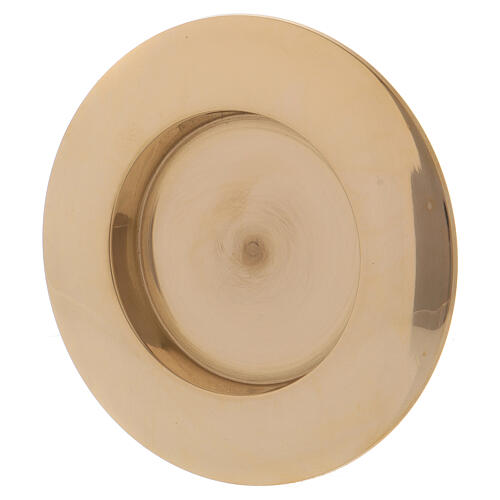 Prato porta-vela estilo moderno latão dourado 5,5 cm 2