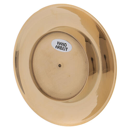 Prato porta-vela estilo moderno latão dourado 5,5 cm 3