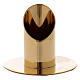 Cylinder-shaped candle holder in glossy gold-plated brass 3.5 cm s1