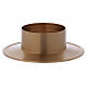 Candle holder in matt gold-plated brass 5 cm s2