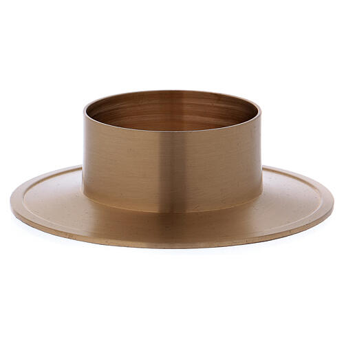 Simple candlestick in matte gold plated brass 2 in 2