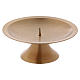 Candle holder in satinised gold-plated brass with jag 8 cm s1