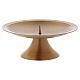 Gold plated brass candlestick with satin finish and spike 3 in s2