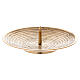 Candle holder with spiral and jag in gold-plated brass s1