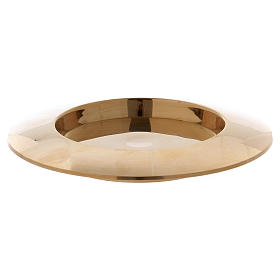 Traditional candle holder in gold-plated brass 7 cm