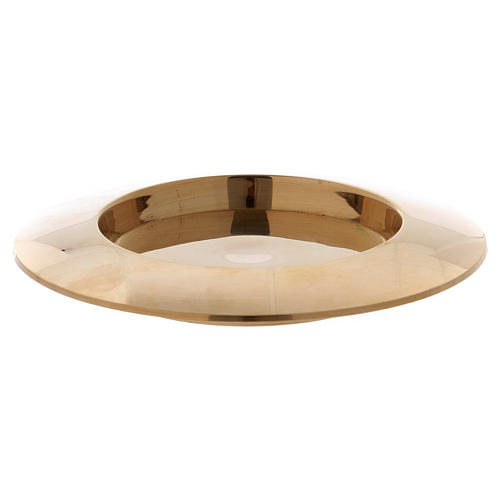 Traditional candle holder in gold-plated brass 7 cm 1