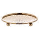 Hammered candle holder plate in gold-plated jag 10 cm s1