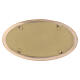 Oval candle holder plate in mirror effect polished brass 8x4 1/4 in s2
