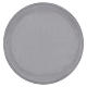 Assiette porte-cierge rond aluminium argenté satiné 15 cm s1