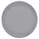 Round candle holder plate in silver-plated aluminium satin finish 6 in s1