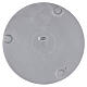 Round candle holder plate in silver-plated aluminium satin finish 6 in s2