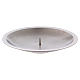 Modern-style candle holder in matt silver-plated brass with jag 10 cm s1