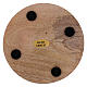 Round candle holder plate in wood 10 cm s2