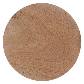 Talerzyk okrągły podstawka świecy z drewna, śr. 10 cm