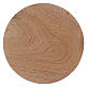 Round candle holder plate in wood 4 in s1