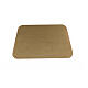 Rectangular knurled candle holder plate in gold plated aluminium s1