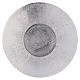 Candle holder plate in honeycombed silver-plated aluminium 12 cm s2