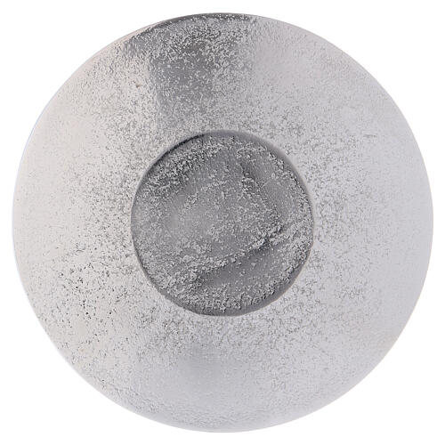 Prato porta-vela alveolado alumínio prateado 12 cm 2