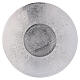 Prato porta-vela alveolado alumínio prateado 12 cm s2