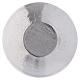 Candle holder plate in optical silver-plated aluminium with leaves 9 cm s2
