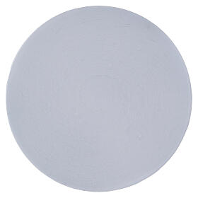 Prato porta-vela redondo alumínio branco 14 cm