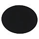 Oval candle holder plate in black aluminium 10x8 cm s1