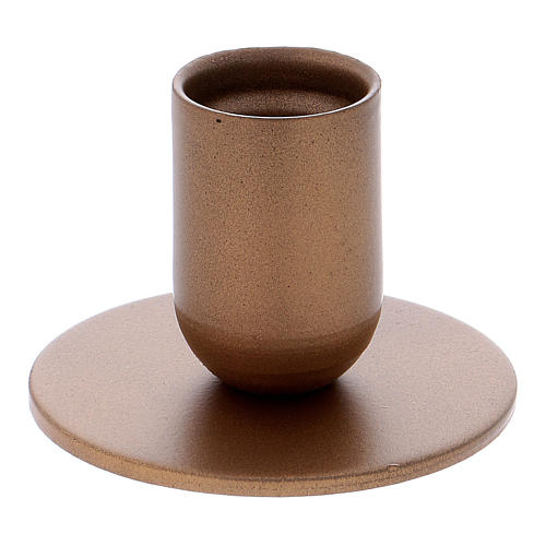 Tube-shaped candle golder in bronze-plated iron 2.5 cm 1