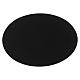 Oval candle holder plate in black aluminium 17x12 cm s1