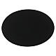 Oval candle holder plate in black aluminium 6 3/4x4 3/4 in s1