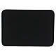 Rectangular candle holder plate in black aluminium 6 3/4x4 3/4 in s1