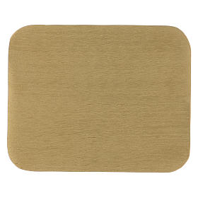 Piattino portacandela alluminio dorato rettangolare 10x8 cm
