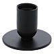 Tube-shaped candle holder in black iron 2.5 cm s1