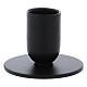 Tube-shaped candle holder in black iron 2.5 cm s2