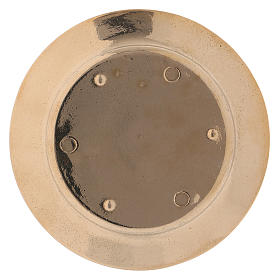 Piattino portacandela semplice 7 cm ottone dorato