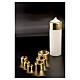 Candle follower in gold-plated brass 3.2 cm s2