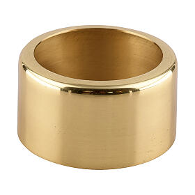 Candle follower 1.25 in gold plated brass