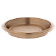Pearl gold plated brass candle holder plate with raised decorated edge 3 in s2