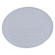 Assiette ovale porte-bougie aluminium blanc 10x8 cm s1