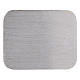 Assiette porte-bougie rectangulaire aluminium argenté 10x8 cm s1