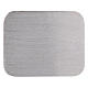 Rectangular candle holder plate in silver-plated aluminium 4x3 in s1