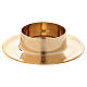 Simple candle holder in gold-plated brass 7 cm s1