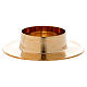 Simple candle holder in gold-plated brass 7 cm s2
