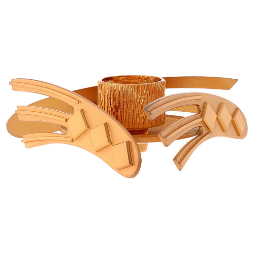 Kerzenhalter vergoldet aus Messingguss – Höhe 2 cm 2