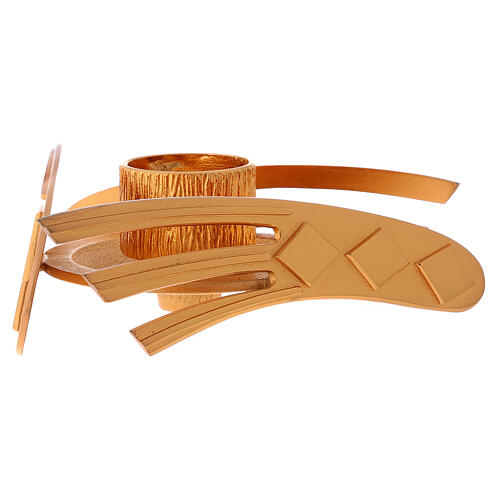 Kerzenhalter vergoldet aus Messingguss – Höhe 2 cm 3