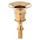 Fine stem candlestick in gold plated brass h 6 1/4 in s2