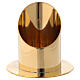 Candle holder diameter 7 cm shiny golden brass oblique cut s1
