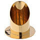 Candle holder diameter 7 cm shiny golden brass oblique cut s2